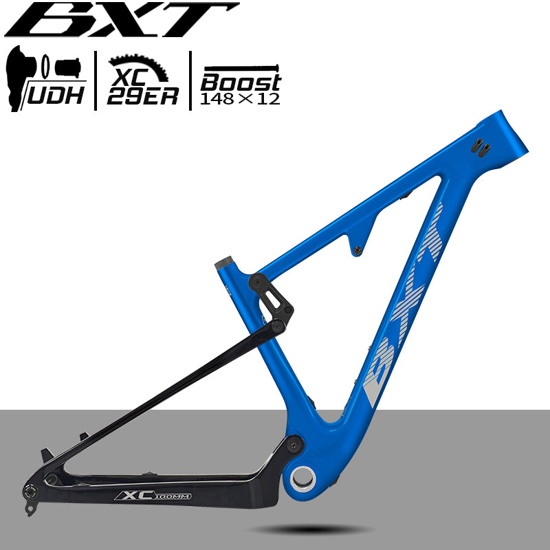 BXT-MBT-077 Carbon Fiber Full Suspension Mountain Frame 100mm Travel boost