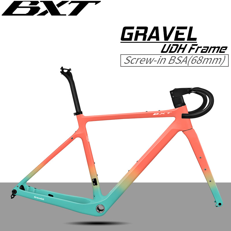 BXT -135 Gravel Bike Frameste Carbon T1000-Top-tier performance 47C Disc Brake