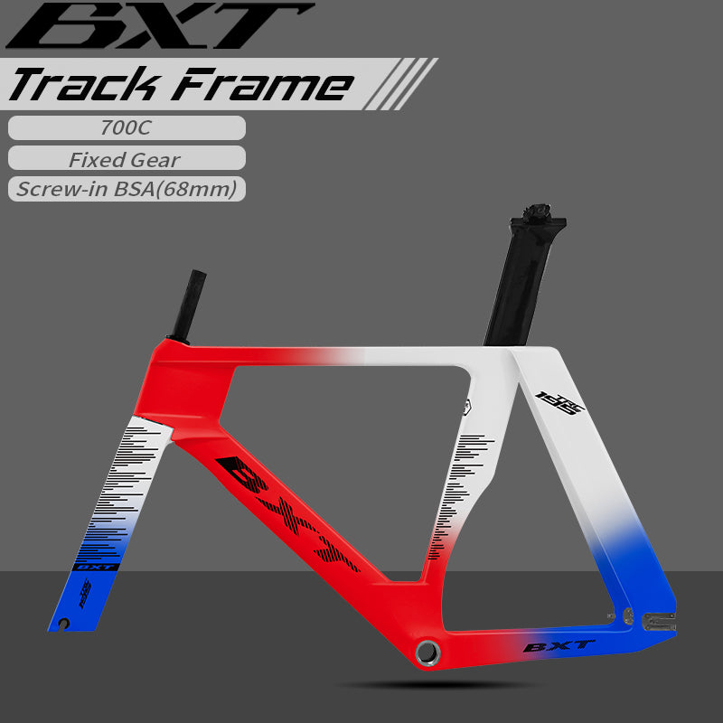 BXT TRC-195 700C Track Bike Frame Full Carbon Frame Track Bicycle Single Speed Fixed Gear