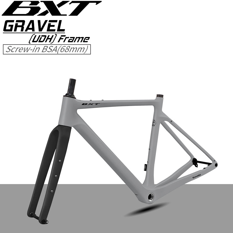 BXT Gravel Bike Frame 700C Internal Cable Disc Brake Carbon Gravel Bike Frameset