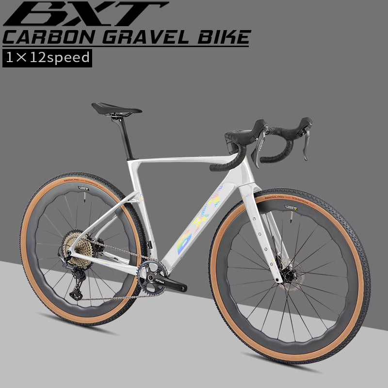 BXT New 055 Gravel Bike 700*45C GRX600 1*11 Speed Gearset Bicycle Carbon Wheelset + Carbon Spokes Complete Bike