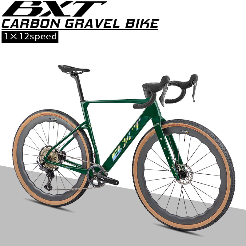 BXT New 055 Gravel Bike 700*45C GRX600 1*11 Speed Gearset Bicycle Carbon Wheelset + Carbon Spokes Complete Bike