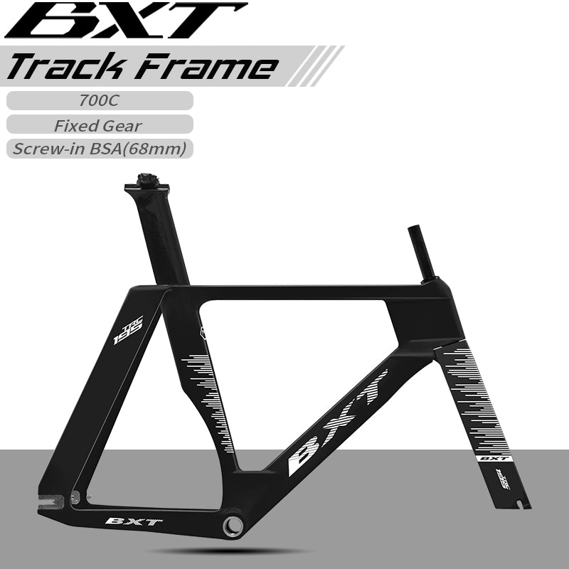 BXT TRC-195 New Carbon Track Frame Fixed Gear Track Bike Carbon Fibre Frame  Single speed
