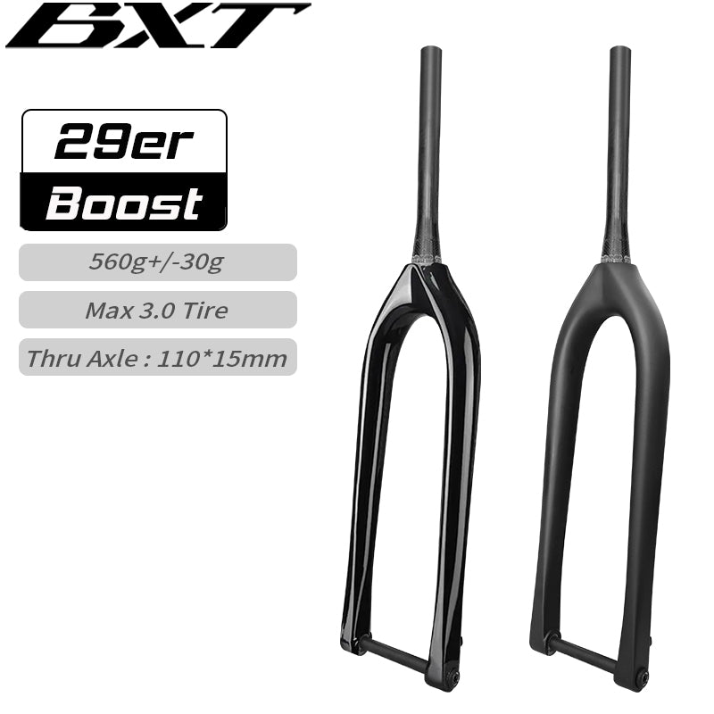 BXT Full Carbon MTB Fork 29er Mountain Bike Fork Disc Brake Boost 110*15mm