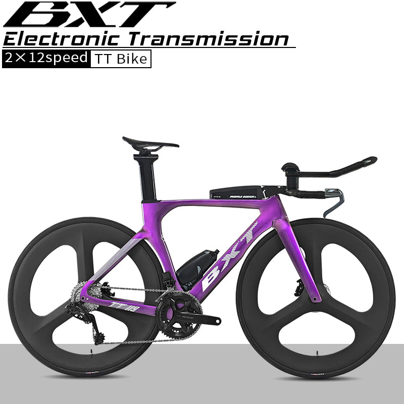 BXT Full Carbon TT Bike Triathlon Time Trial Bike – L-TWOO ER9 2x12 DI2