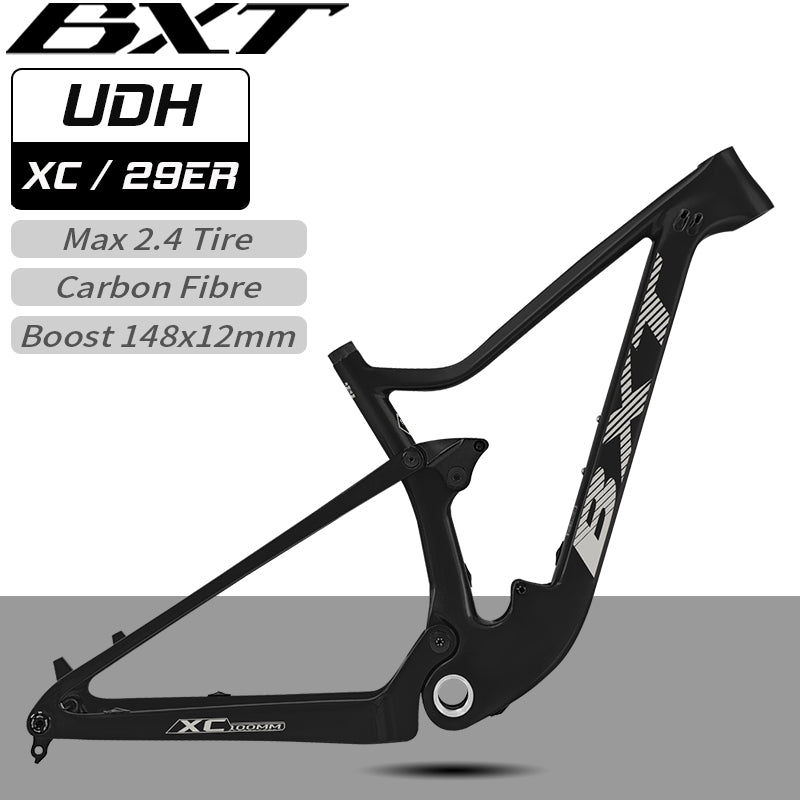 BXT Suspension MTB Carbon Frame UDH hanger Boost MTB Suspension Frame Carbon Mountain XC 29er