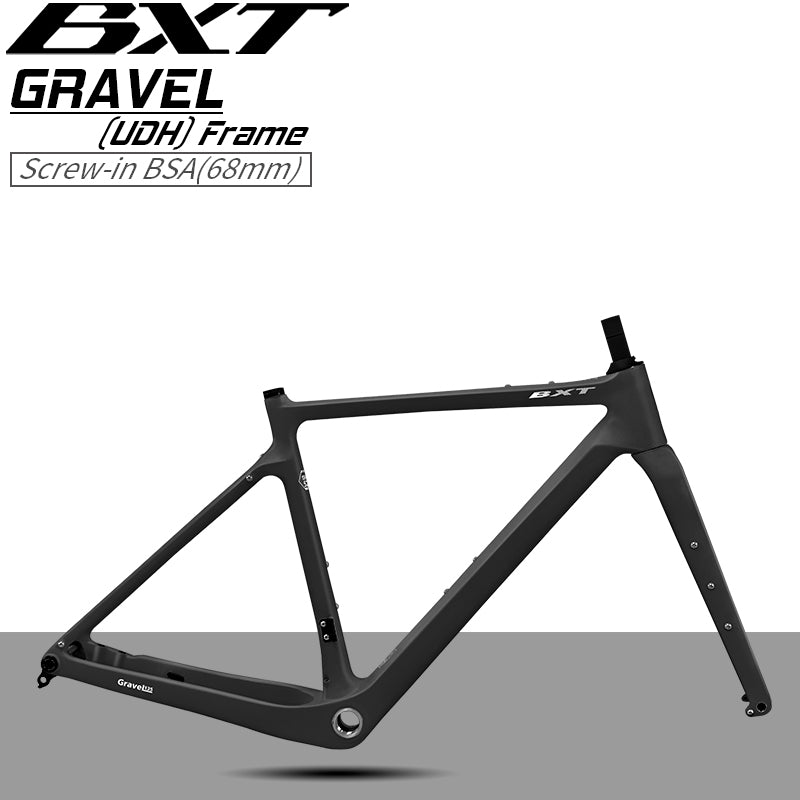 BXT Gravel Bike Frame 700C Internal Cable Disc Brake Carbon Gravel Bike Frameset