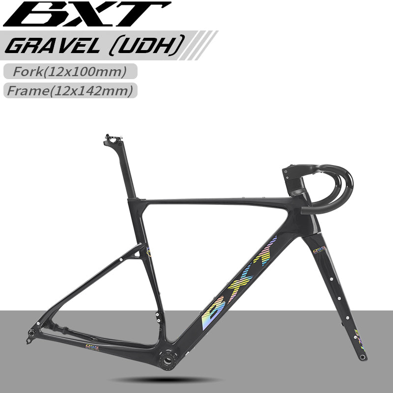 BXT-055 Gravel frameset New Carbon Disc Brake UDH Hanger 700x50C Endurance Road Bicycle