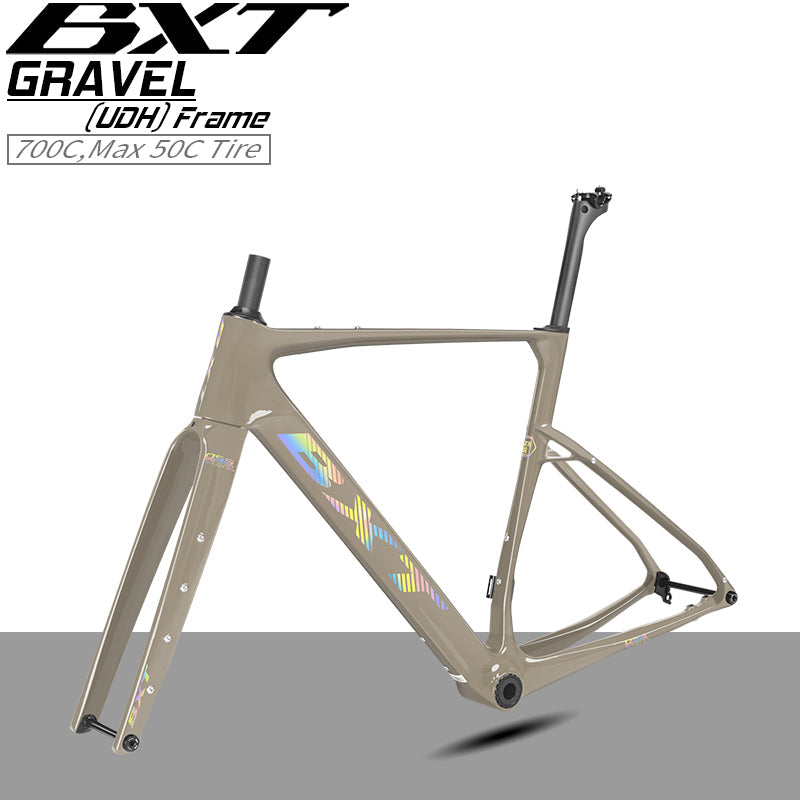 BXT 2026 New Gravel frameset Disc Brake UDH Hanger T1000 Carbon 700x50C T47 model-055 27.5er 42T-52T