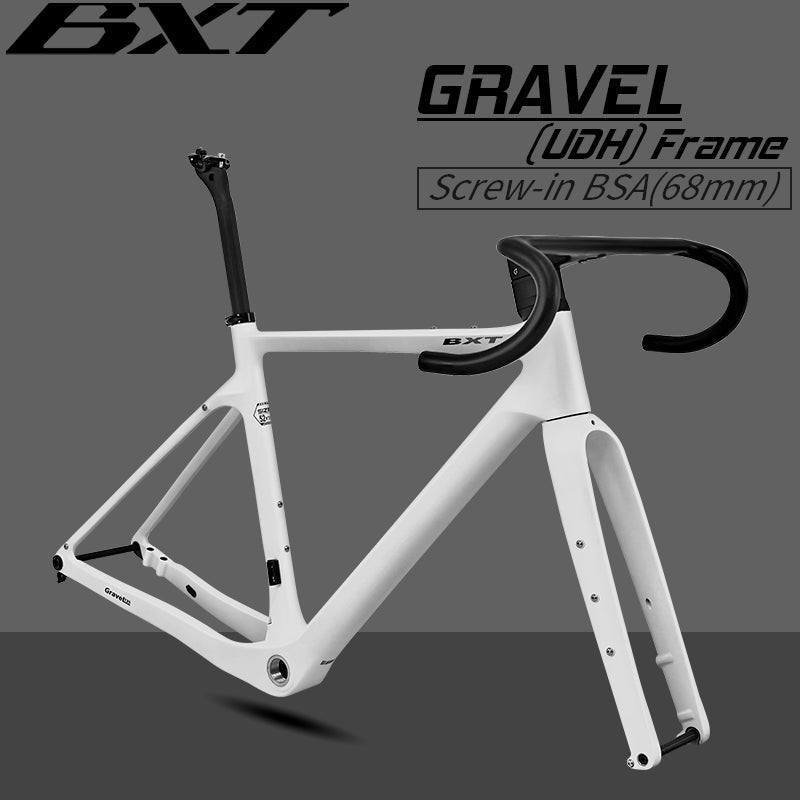 BXT model-135 Gravel Bike Frameset UDH 47C Carbon T1000 Flat Mount Disc Brake