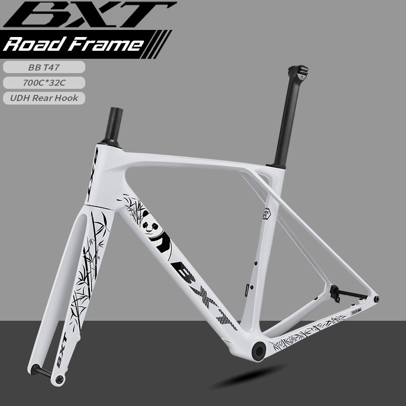 BXT-EVO-155 New Carbon Fibre T1000 Road Frameset Disc Brake Frame fit Mechanical& Di2