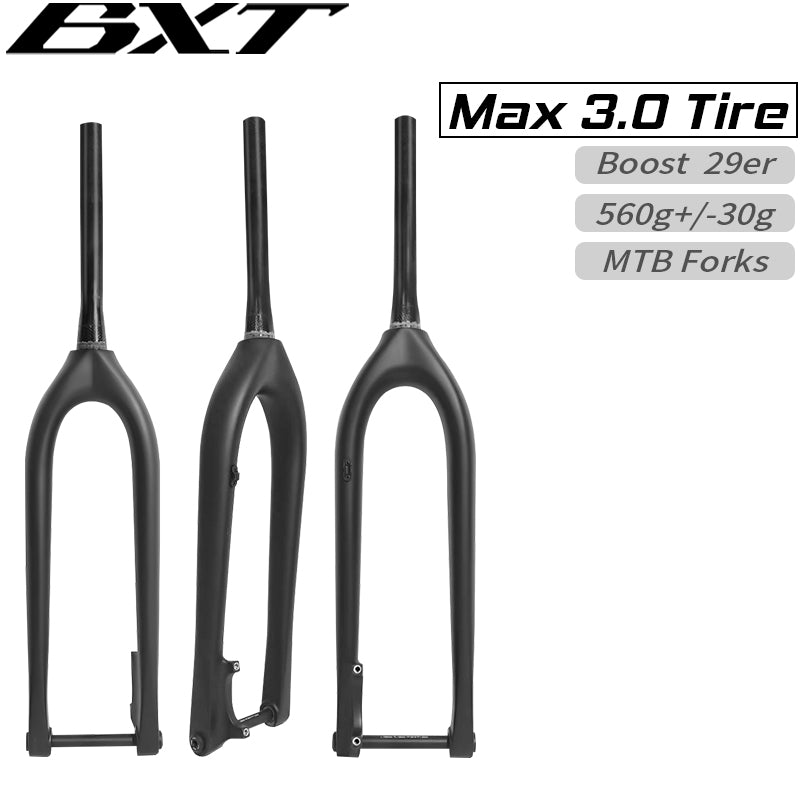 BXT Full Carbon MTB Fork 29er Mountain Bike Fork Disc Brake Boost 110*15mm