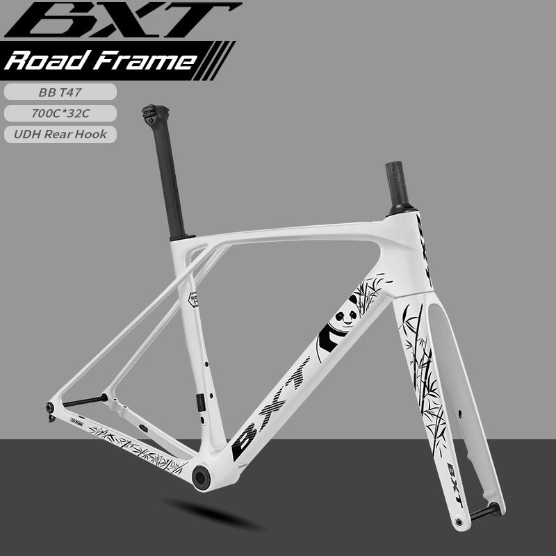 BXT-EVO-155 New Carbon Fibre T1000 Road Frameset Flat-Mounted Disc Brake Frame 700Cx32C