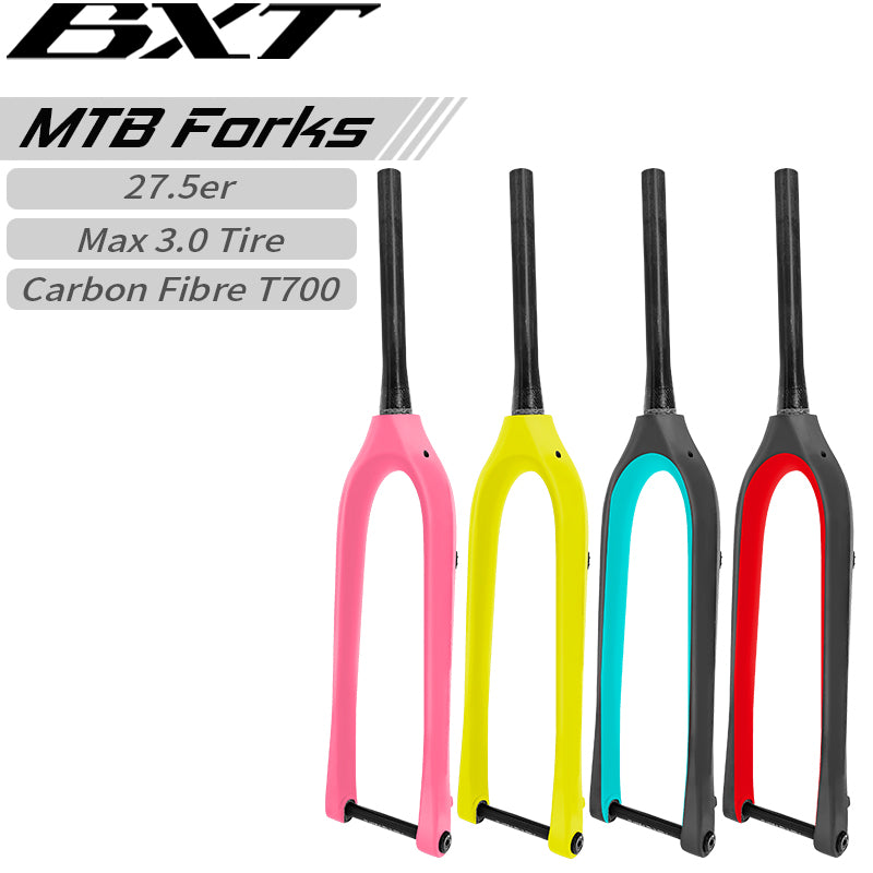 BXT Full Carbon 27.5" Inch Mountain Fork Thru Axle MTB Bicycle Fork