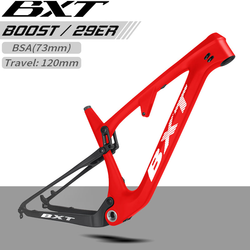 BXT T1000 Carbon Full Suspension MTB Frame Carbon Bicycle Trail Frame 29er 148mm BOOST