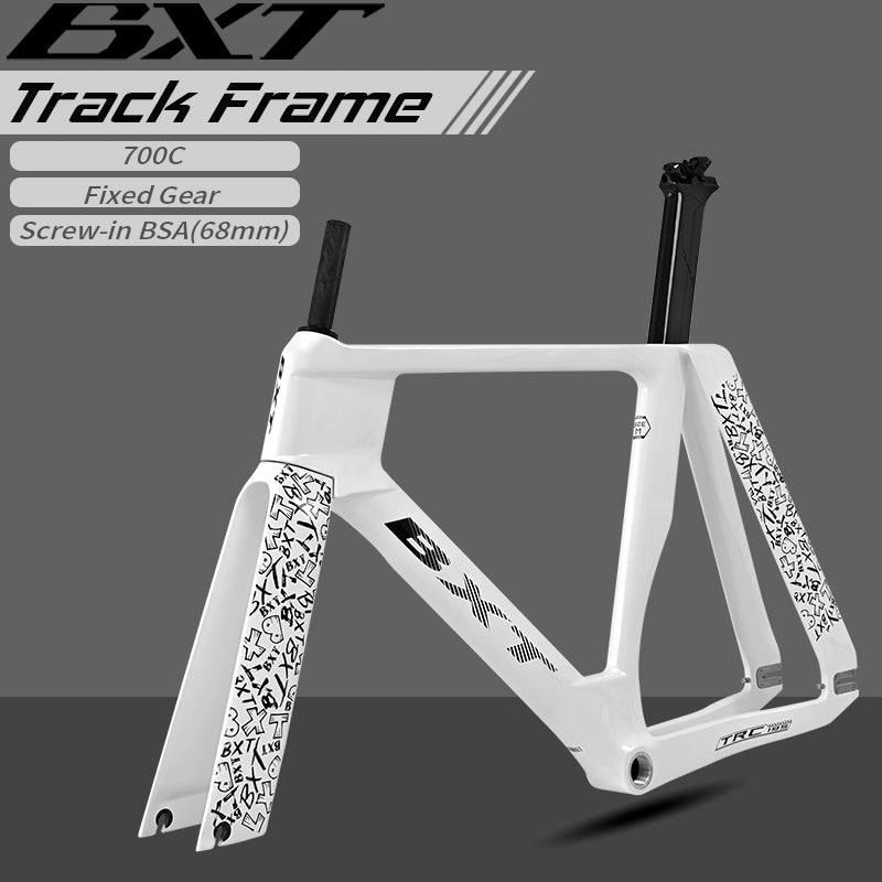 BXT TRC-195 700C Track Bike Frame Full Carbon Frame Track Bicycle Single Speed Fixed Gear