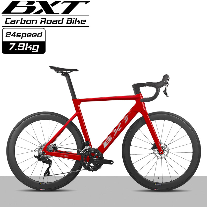 BXT 275 Carbon Road Bike, Adult Racing Bike, Equipped With Shimano 105 R7120, 24-Speed Hydraulic Brakes