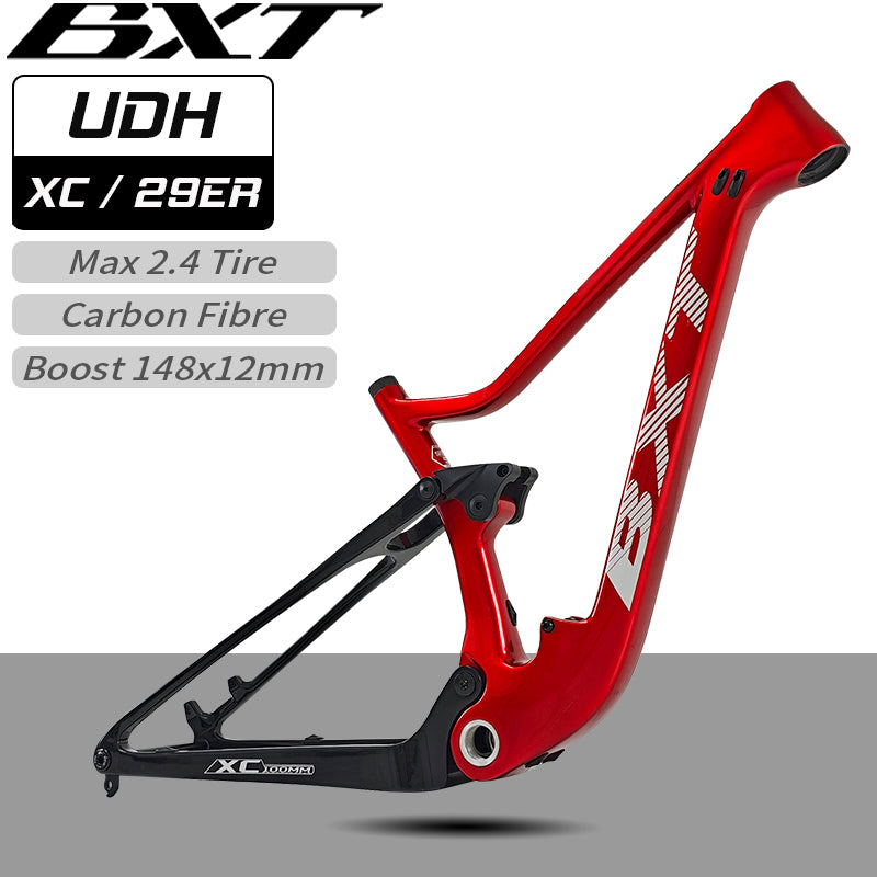 BXT Suspension MTB Carbon Frame UDH hanger Boost MTB Suspension Frame Carbon Mountain XC 29er