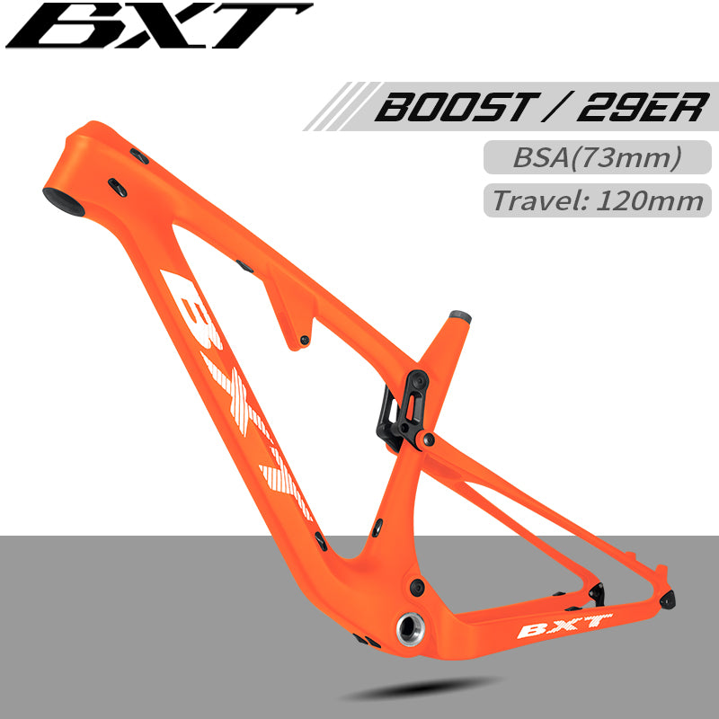 BXT T1000 Carbon Full Suspension MTB Frame Carbon Bicycle Trail Frame 29er 148mm BOOST