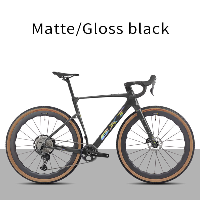 BXT New 055 Gravel Bike 700*45C GRX600 1*11 Speed Gearset Bicycle Carbon Wheelset + Carbon Spokes Complete Bike
