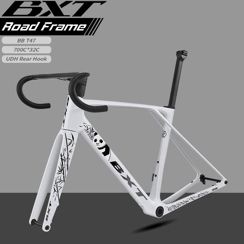 BXT-EVO-155 New Carbon Road Bike Frame T1000 Flat-Mounted Disc Brake Frame fit Mechanical& Di2