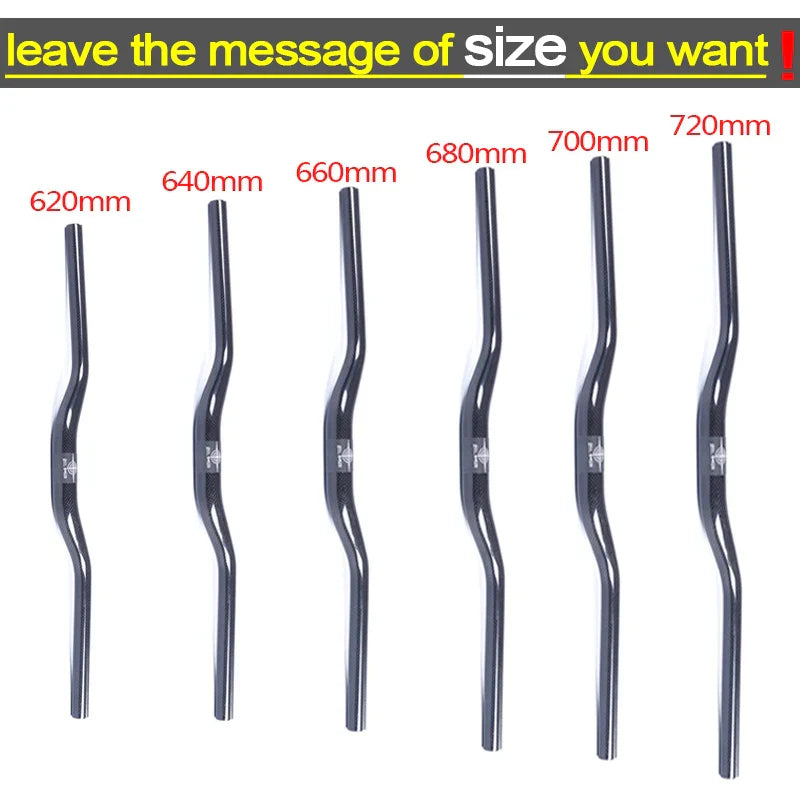 Carbon Fiber MTB Bicycle Parts Set, Flat or Riser Handlebar, Handlebar + Stem + Seatpost, 3K Glossy, Matte,