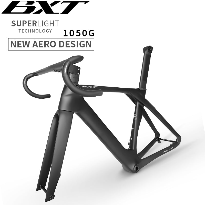 BXT-145 Carbon Road Disc Road Bike Frameset Fully Hidden 700*32C
