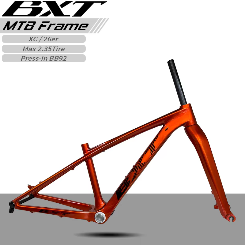 BXT 26er MTB Mountain Bike Frame 14 inch Carbon Kids Bike Frame+26er Fork